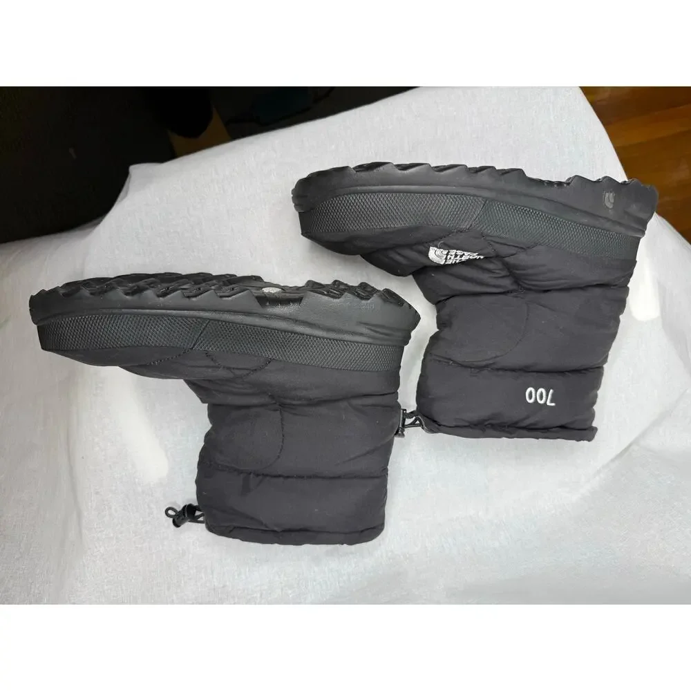 The Northface Winter Down Snow Boots Mens Black Quilted Nuptse Apres 9
